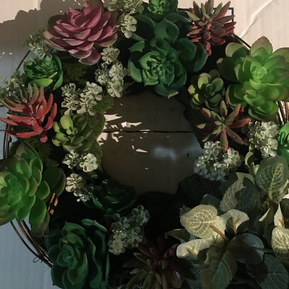 SUCCULENCE ARTIFICIAL WREATH